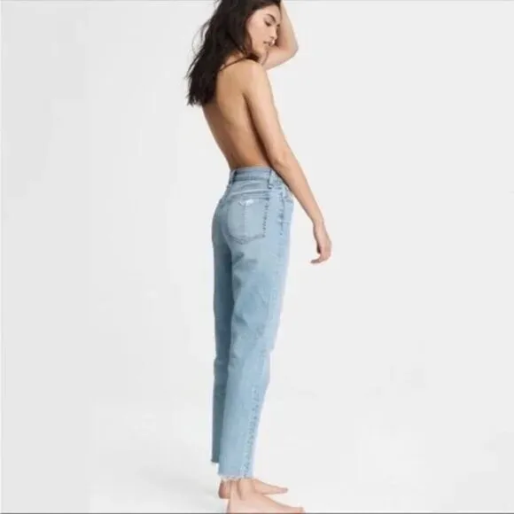 Rag &amp; Bone Nina High-Rise Ankle Cigarette Skinny Distressed Starway - Size 26