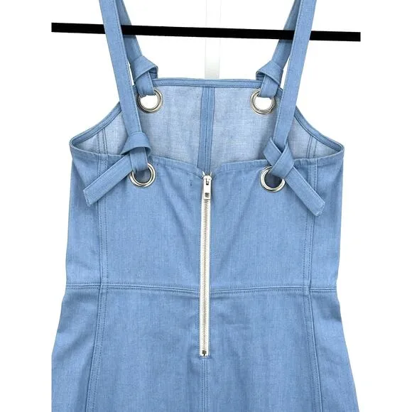 Rag &amp; Bone Suffolk Mini Dress in Pale Blue 00 ($395)