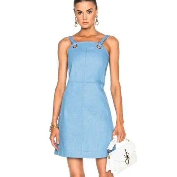 Rag &amp; Bone Suffolk Mini Dress in Pale Blue 00 ($395)