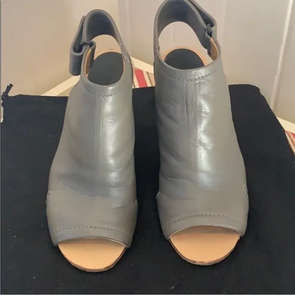 rag &amp; bone Wembley Leather Wedges in Taupe