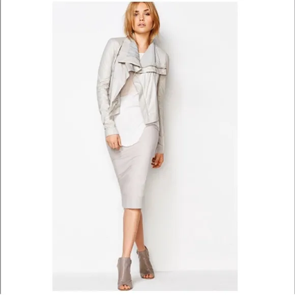 rag &amp; bone Wembley Leather Wedges in Taupe