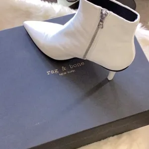Rag &amp; Bone Women's White Ankle Bootsdesigner.Suede &amp;leather. Used for one show
