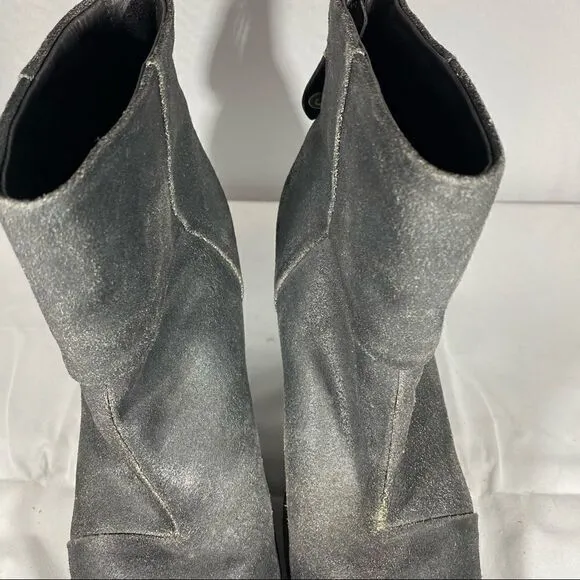 𝅺Rag &amp; Bone Authentic Distressed Black Leather Booties Sz 36 (US size 6)