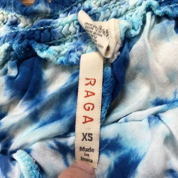 Raga Blue   White Tie Dye Pull On Boho Shorts XS