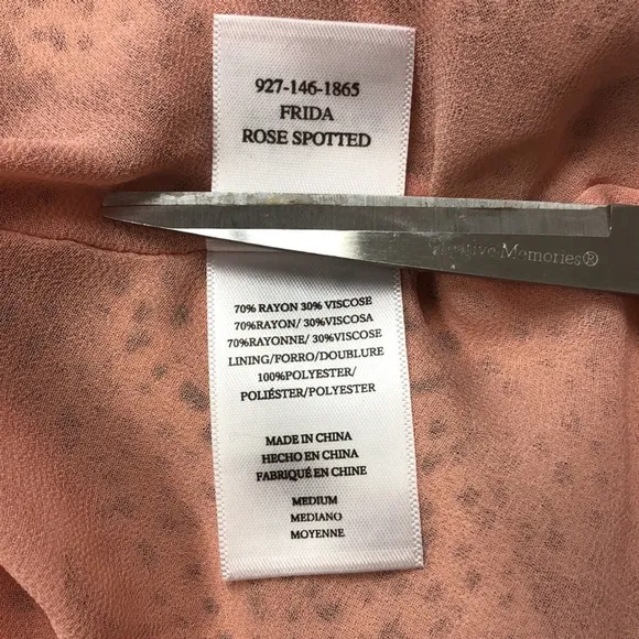 Rails Frida rose spotted lined midi dress Medium