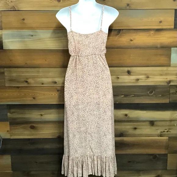 Rails Frida rose spotted lined midi dress Medium
