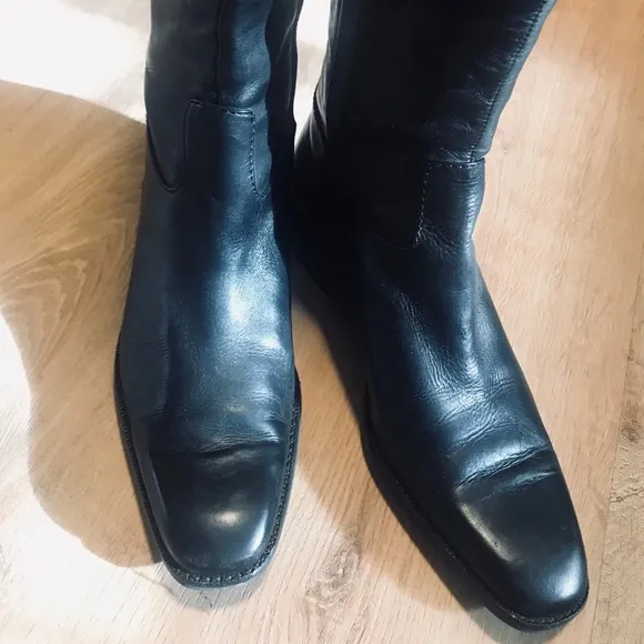Ralph Lauren black Leather boots