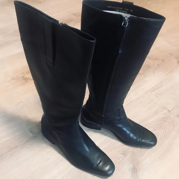 Ralph Lauren black Leather boots