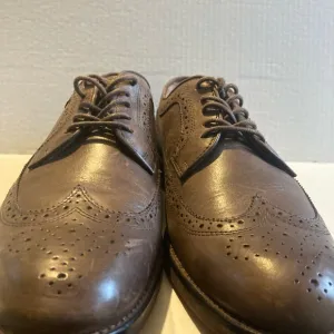Ralph Lauren Classic Brown Leather Men's Brogues Formal Shoes Size 9.5