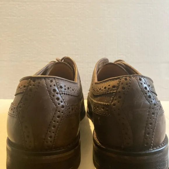 Ralph Lauren Classic Brown Leather Men's Brogues Formal Shoes Size 9.5