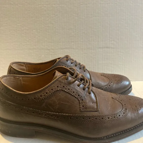 Ralph Lauren Classic Brown Leather Men's Brogues Formal Shoes Size 9.5