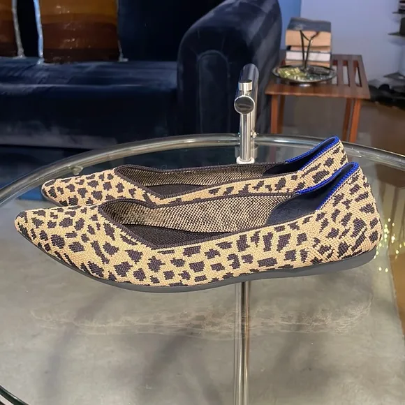 Rare Rothy’s Animal Print Pointed-Toe Flats