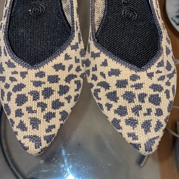 Rare Rothy’s Animal Print Pointed-Toe Flats