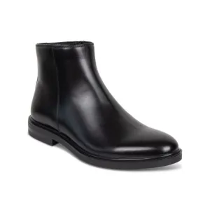 REACTION KENNETH COLE Mens Black Padded Ely Round Toe Block Heel Boots Shoes 7 M