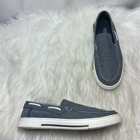 Reaction Kenneth Cole Ankira Blue Slip On Boat Toes Sz 7