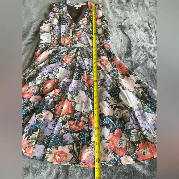 Rebecca Taylor Penelope 100% Silk Floral Dress Lined Fit &amp; Flare Size 2 EUC