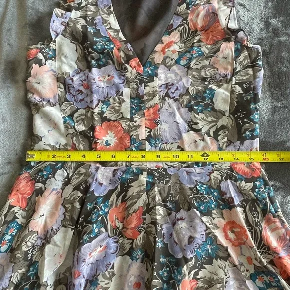 Rebecca Taylor Penelope 100% Silk Floral Dress Lined Fit &amp; Flare Size 2 EUC