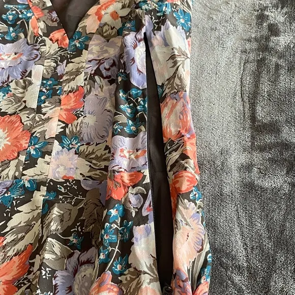 Rebecca Taylor Penelope 100% Silk Floral Dress Lined Fit &amp; Flare Size 2 EUC