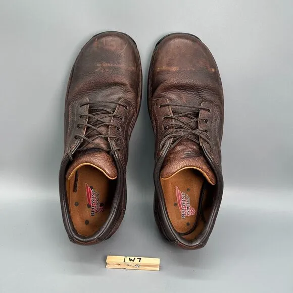 Red Wing Men's 11 Brown Leather Walking Shoes Lace-Up Low Top Round Toe Casual