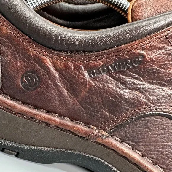 Red Wing Men's 11 Brown Leather Walking Shoes Lace-Up Low Top Round Toe Casual