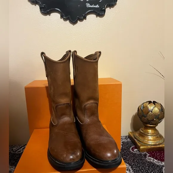 Red Wing Pecos 1105 Brown Leather BootsUS 8