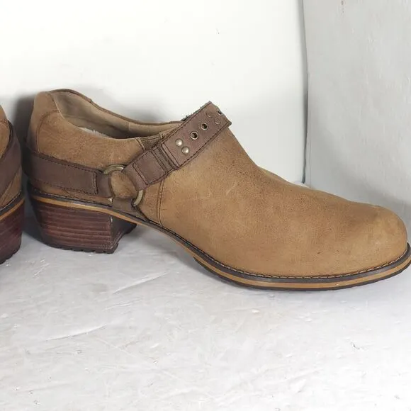 Red Wing Shoes Women's US 11M Brown Leather Harness Slip On Ankle Boots