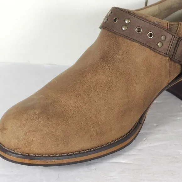 Red Wing Shoes Women's US 11M Brown Leather Harness Slip On Ankle Boots