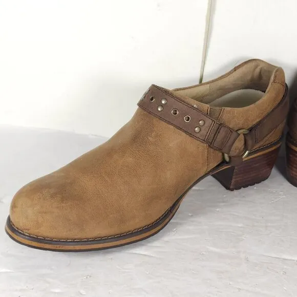 Red Wing Shoes Women's US 11M Brown Leather Harness Slip On Ankle Boots