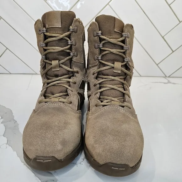 Reebok Tatical Boots Men's Size 5 Coyote Brown Combat Composit Toe Side Zip