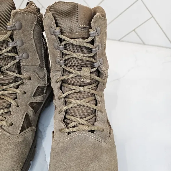 Reebok Tatical Boots Men's Size 5 Coyote Brown Combat Composit Toe Side Zip