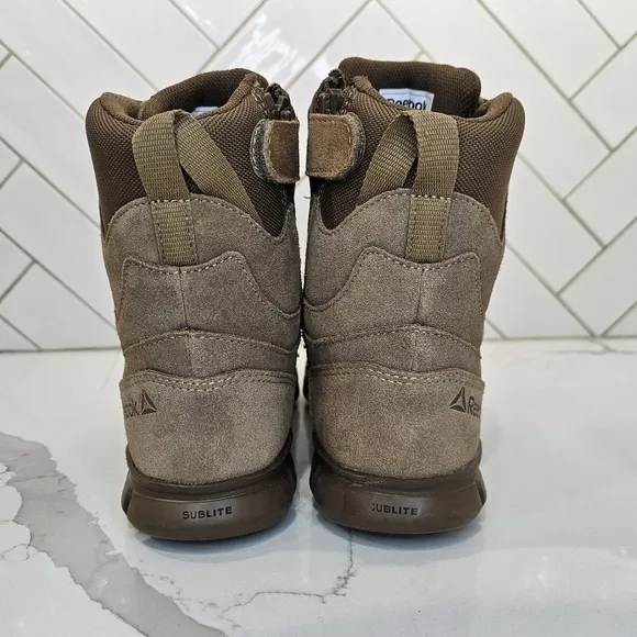 Reebok Tatical Boots Men's Size 5 Coyote Brown Combat Composit Toe Side Zip