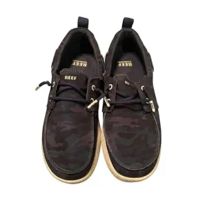 REEF Men's Blue Swellsole Pier Camo Lacing Slip On Boat Shoes Size 12