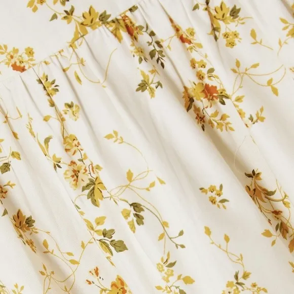 Reformation Beckett Floral-Print Organic‎ Cotton-Blend Mini Dress