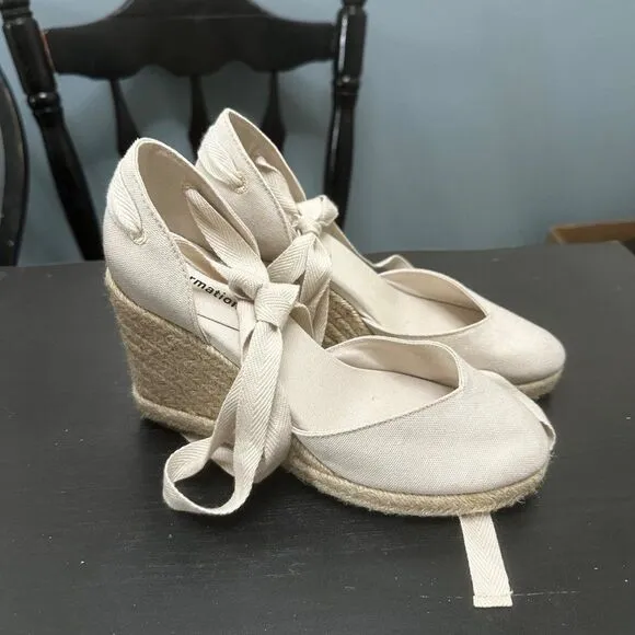 Reformation Espadrille Wedge Closed Toe Shoes 6.5