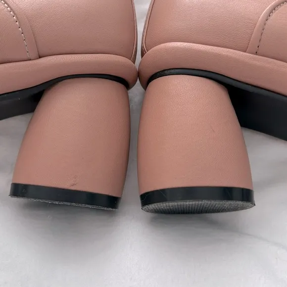 REIKE NEN CURVED MIDDLE ANKLE LEATHER BOOTS in MUD PINK with Gold Sz 5-5.5 (35)
