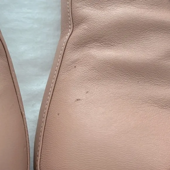 REIKE NEN CURVED MIDDLE ANKLE LEATHER BOOTS in MUD PINK with Gold Sz 5-5.5 (35)