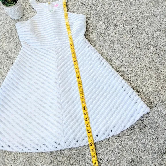 Resort White Crochet Stripe Knit Megyn Dress Lilly Pulitzer NWT