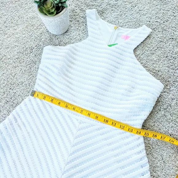 Resort White Crochet Stripe Knit Megyn Dress Lilly Pulitzer NWT