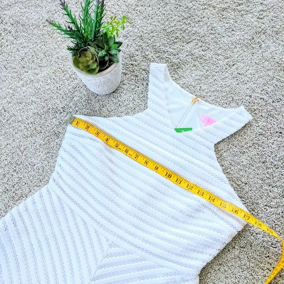 Resort White Crochet Stripe Knit Megyn Dress Lilly Pulitzer NWT
