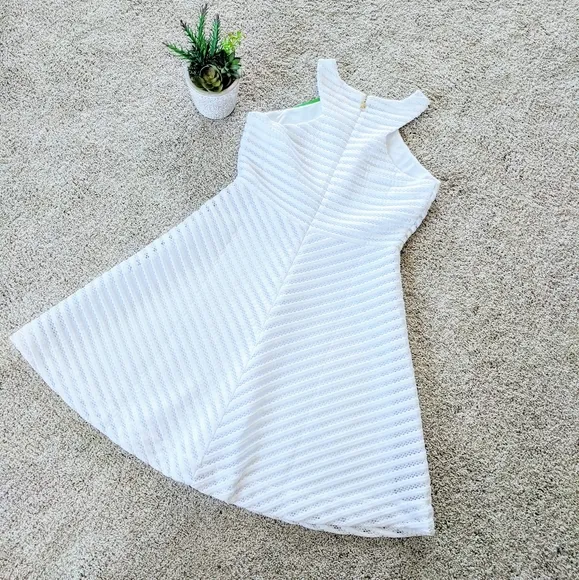 Resort White Crochet Stripe Knit Megyn Dress Lilly Pulitzer NWT