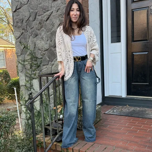 Retro Chic Loose fit wide leg Baggy Jeans