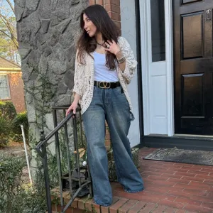 Retro Chic Loose fit wide leg Baggy Jeans