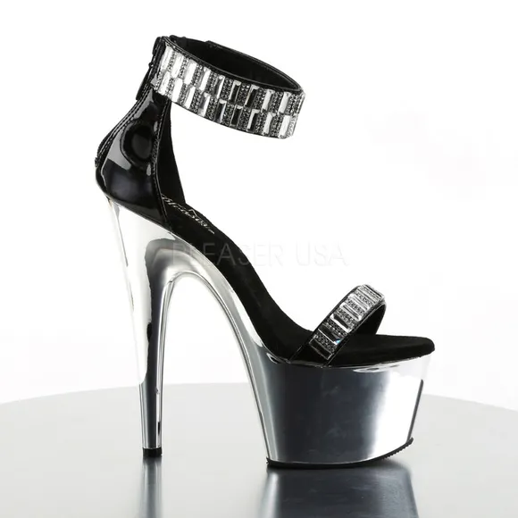 Rhinestone Mirror Platform High Heel Shoes