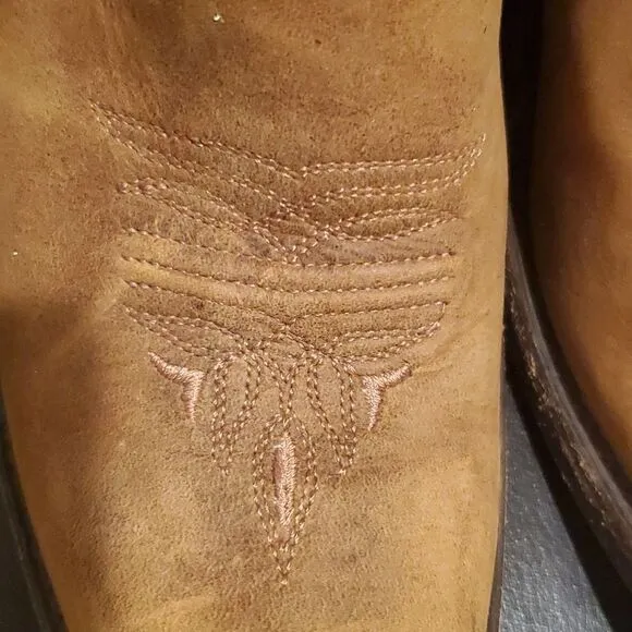 RIO GRANDE Limited Signature Tan Embroidered  Boots Mexican Size 24/US 7