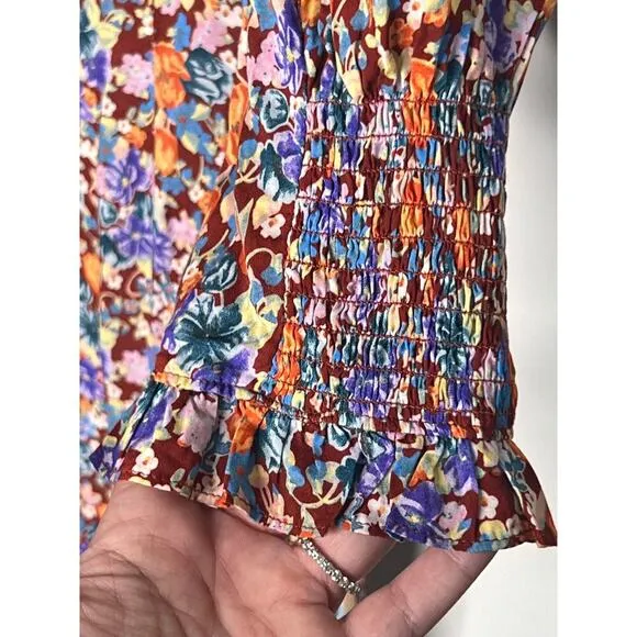 Rixo London Petal Tiered Midi Dress Women's Size US 6