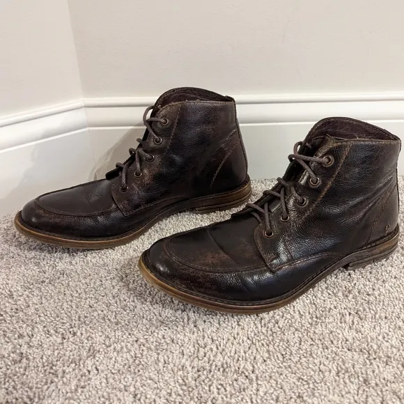 Roan by Bed Stu Cass Brown Leather Chukka Boots sz 10