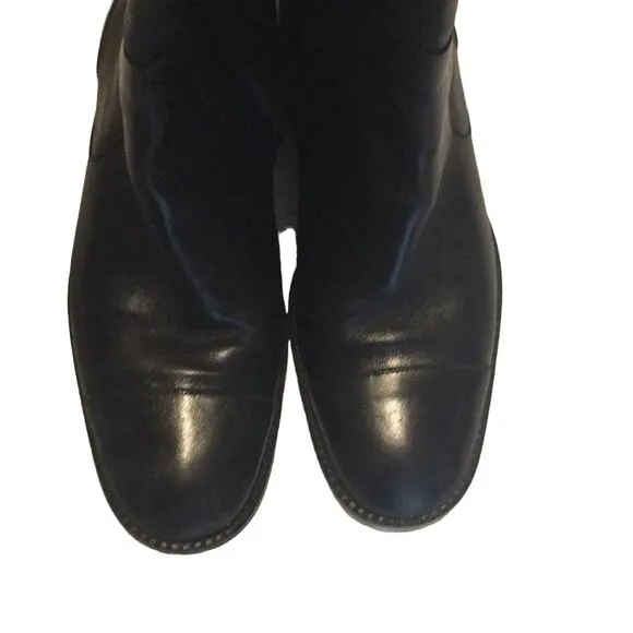 Robert Clergerie buttery soft leather side zip round toe knee riding boots 5.5