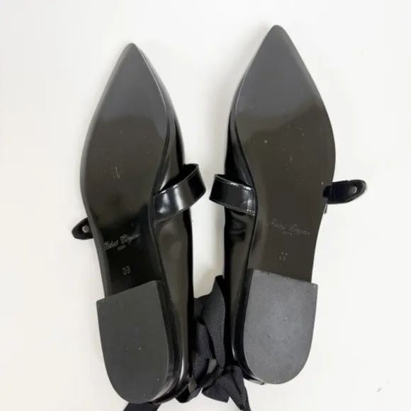 Robert Clergerie x Self Portrait Black Pointed Toe Flats Size 39