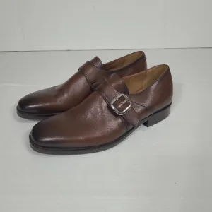 ROBERT TALBOTT Premium Florence Monk Strap‎ Formal Derby Shoes Brown Sz 8 Men