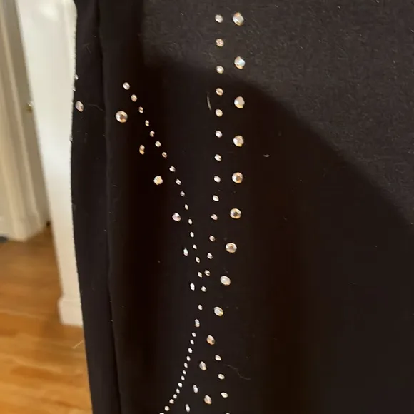 ROCK &amp; REPUBLIC size 12 black rhinestone studded mini skirt NWOT